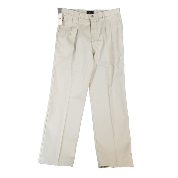 Dockers D3 khaki chino pants men's 34x34 pleated straight beige preppy NEW